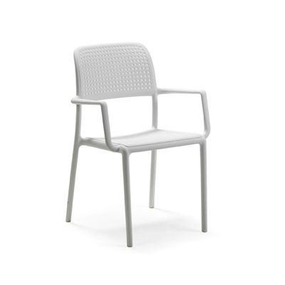 Chaise en résine avec appuis-bras Bora - Bianco