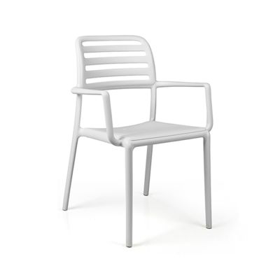 Chaise d'extérieur avec appuis-bras Costa - Bianco