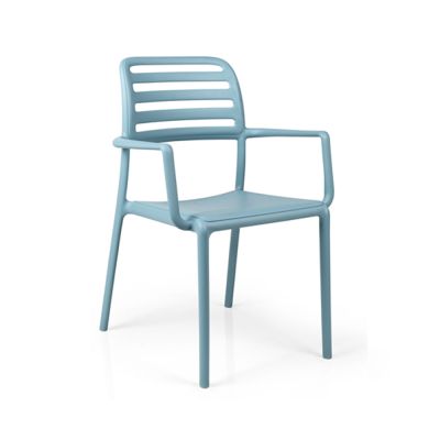 Chaise d'extérieur avec appuis-bras Costa - Celeste