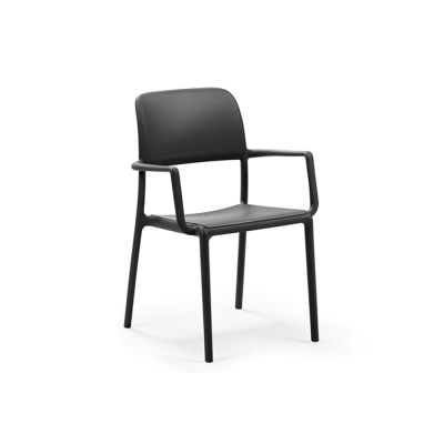 Chaise d'extérieur avec appuis-bras Riva - Anthracite