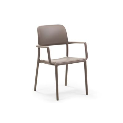 Chaise d'extérieur avec appuis-bras Riva - Tortora