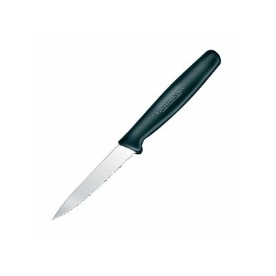 Couteau d'office dentelé 3,25" - Noir