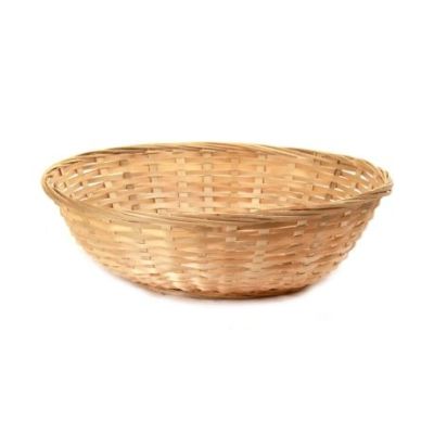 Panier en bambou rond 12" x 1,5" - Naturel