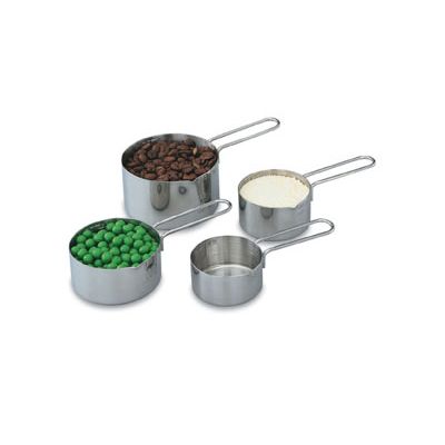 Ensemble de quatre tasses à mesurer en acier inoxydable