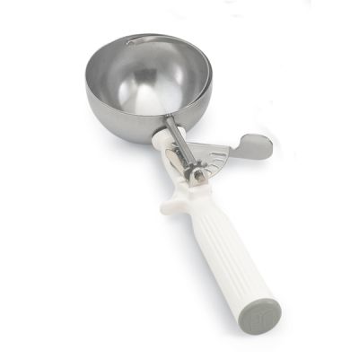 Cuillère à portion à pression #6 5-1/3 oz - Blanc