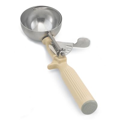 Cuillère à portion à pression #10 3-1/4 oz - Ivoire