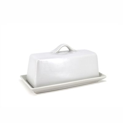 Beurrier 5" en grès - Blanc mat