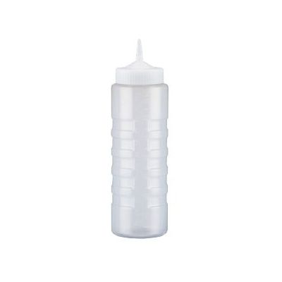 Bouteille à pression transparente Traex Color-Mate 24 oz - Bouchon rouge