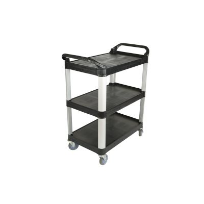 Chariot utilitaire en plastique 33" x 17" - Noir