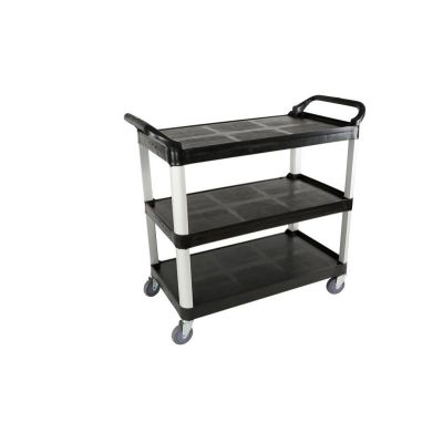 Chariot utilitaire en plastique 40" x 19,75" - Noir