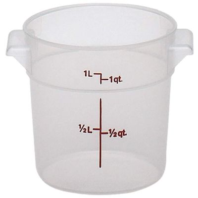 Récipient gradué rond 0,9 L - Translucide