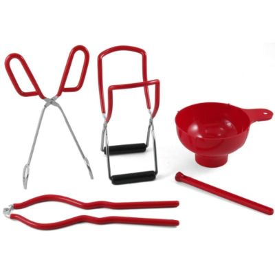 Ensemble de cinq outils pour la mise en conserve