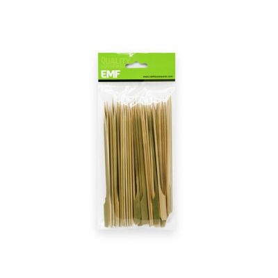 Bâtonnets à tête plate en bambou 7"