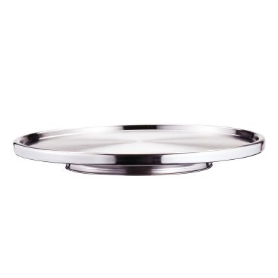 Assiette à gâteau en acier inoxydable 12"