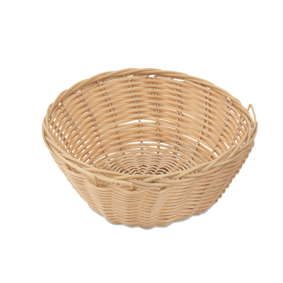 Panier en polypropylène rond 8" x 2,25" - Naturel