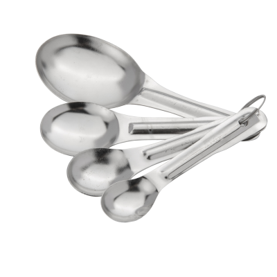 Ensemble de quatre cuillères à mesurer en acier inoxydable