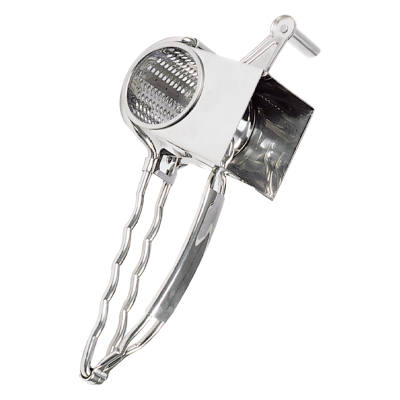 Râpe à manivelle en acier inoxydable 8"