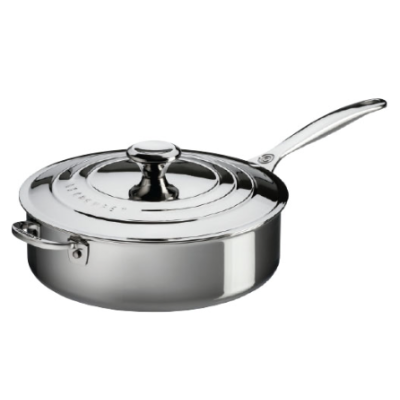 Sauteuse en acier inoxydable avec couvercle 4,3 L