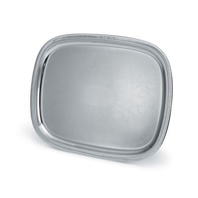 Plateau de service en acier inoxydable Elegant Reflections 23,5" x 18,5"