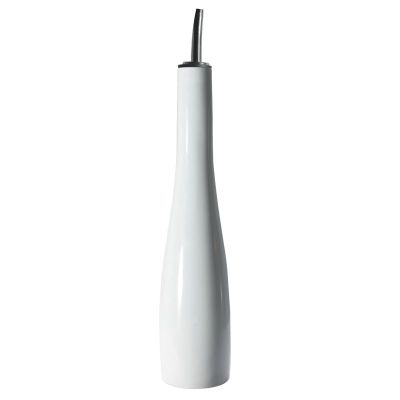 Bouteille à huile en grès 16 oz - Blanc