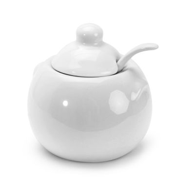 Sucrier avec couvercle en porcelaine 8 oz