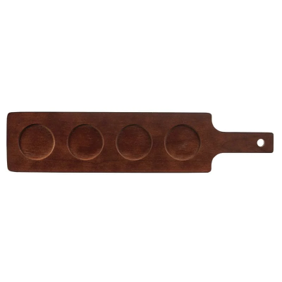 Planche de service en bois pour verres de dégustation