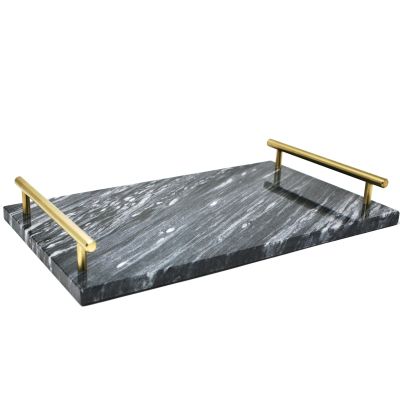 Plateau de service en marbre 14" x 8"