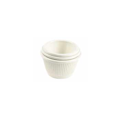 Récipient à condiment en mélamine à cannelures 4,5 oz - Ivoire