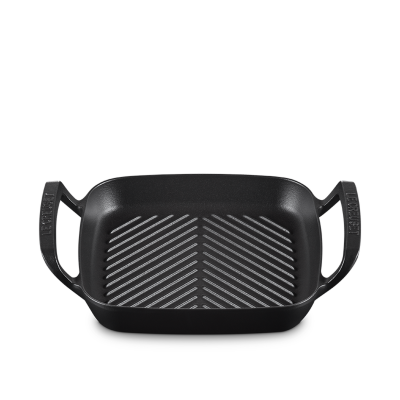 Poêle-grille carrée en fonte émaillée 26 cm - Alpine