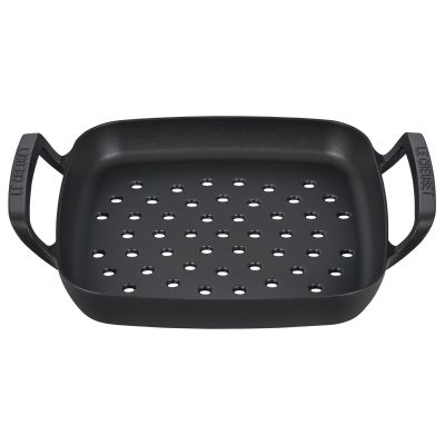 Panier à griller en fonte émaillée carré 30 cm - Alpine