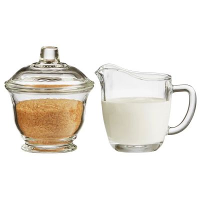 Ensemble crémier et sucrier en verre - Barista
