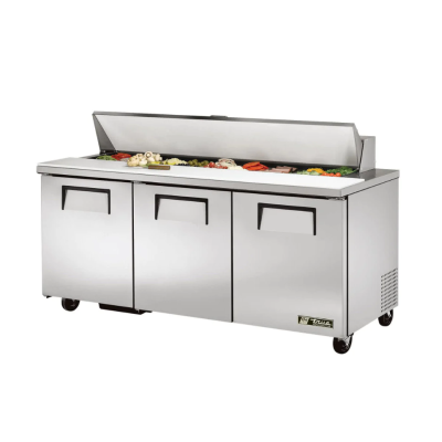 Table de préparation à salade réfrigérée 72" - 18 bacs