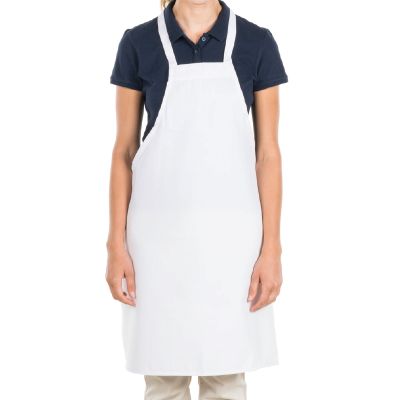 Tablier bavette en polyester - Blanc