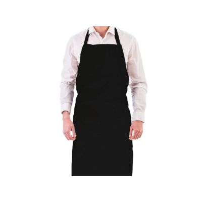 Tablier bavette en polyester - Noir
