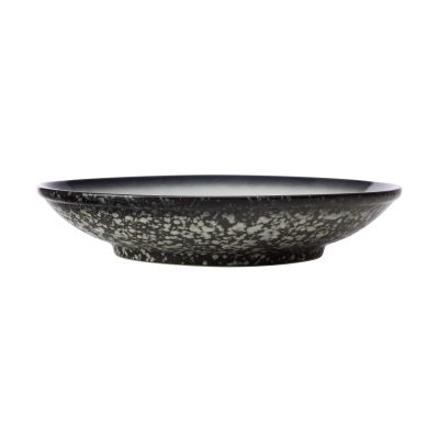 Bol rond sur pied 25 cm - Caviar granite