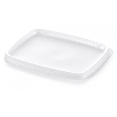 Couvercles jetables rectangulaires pour récipients B24 (caisse de 3000)
