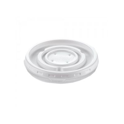 Couvercles jetables ronds pour bols high heat de 5 et 8 oz (caisse de 1000)