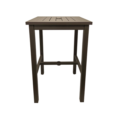 Table carrée en aluminium hauteur bar Sigma 28" - Bronze Fusion
