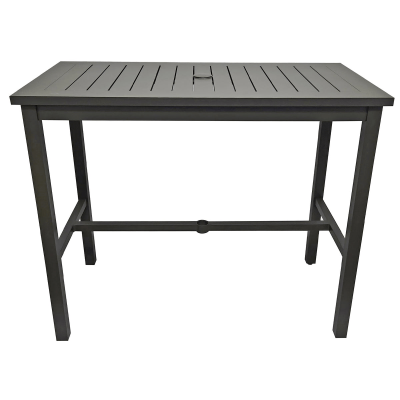 Table rectangulaire en aluminium hauteur bar Sigma 51" x 28" - Noir Volcanique