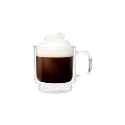 Ensemble de deux tasses à cappuccino double paroi empilable 8,5 oz