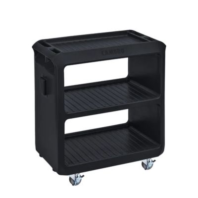 Chariot utilitaire avec 4 roues pivotantes et freins Pro Noir - Petit