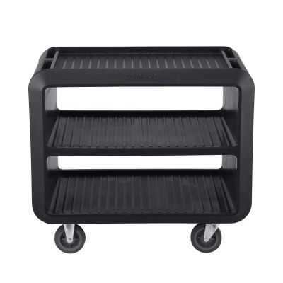 Service cart with 4 swivel casters with brakes black Pro - Large