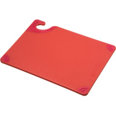 Planche à découper en copolymère Saf-T-Grip 12" x 9" - Rouge
