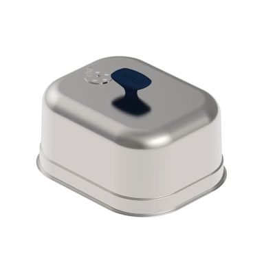 Cloche rectangulaire en acier inoxydable poli pour Plancha
