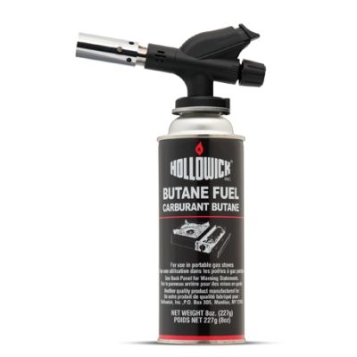 Torche culinaire à bouton à allumage automatique et pare-flamme 8 oz