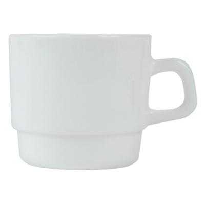 Tasse empilable en verre 7,5 oz - Opal Restaurant White