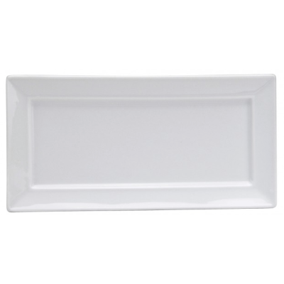 Assiette rectangulaire 14,25" x 6,25" - Bright White Ware