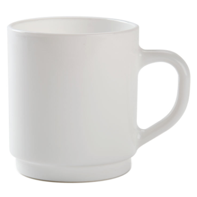 Mug empilable en verre 10 oz - Opal Restaurant White