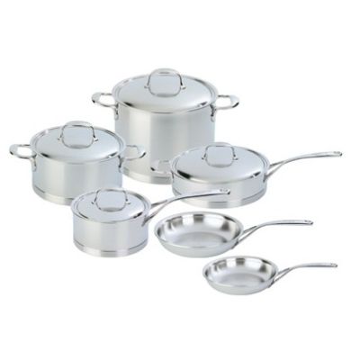 Batterie de cuisine en acier inoxydable dix pièces Atlantis
