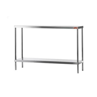 Étagère double en acier inoxydable pour table de travail - 12" x 60"